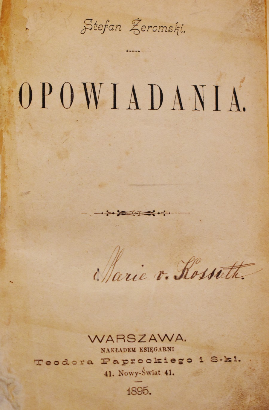 Katalog online - „Opowiadania” Stefan Żeromski